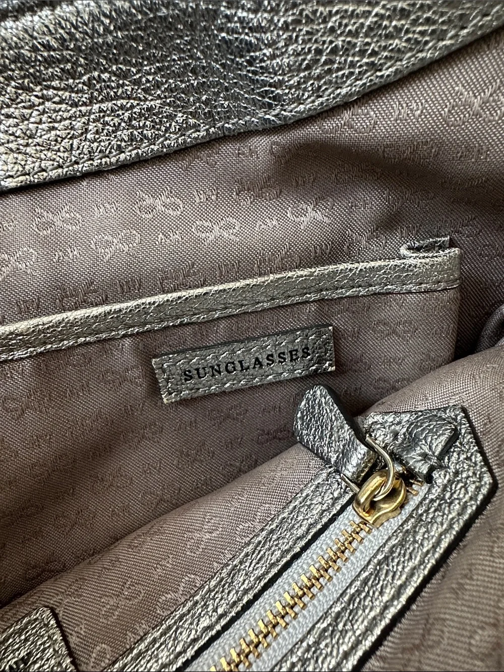Anya Hindmarch Light Gray and Silver Leather Hobo